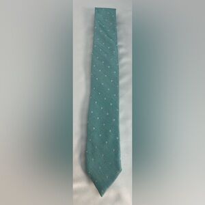 Bar III Aqua and White Patterned Tie